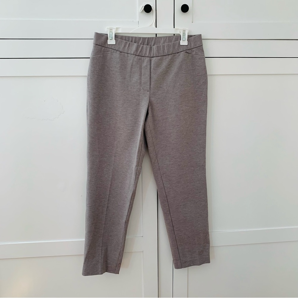 J.Jill Gray Ponte Slim Leg Pocket Pull On Pants Size Medium Petite
